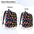 thumbnail image 3 of Rateoe Lovely Planet Pattern Canvas College Laptop Backpack,Travel Daypack,Durable Rucksack Travel Notebook Bag School Backpack Book Bag for Men Women-Small, 3 of 7