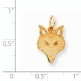 thumbnail image 2 of 10K Yellow Gold Solid Flat Back Small Fox Head Charm, 2 of 2