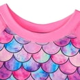 thumbnail image 5 of WIBACKER Girls Mermaid Swimsuit Set 2 Pieces Short Sleeve Rash Guard Swimwear UPF 50+ Summer Beach Bathing Suit 4-12 Years, 5 of 11