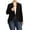 Black, variant on Women's Plus Size Casual Long Sleeves Open Front Solid Office Work Wear Blazer Jacket
