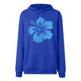 thumbnail image 4 of UngA Women Oversized Graphic Hoodies Cute Y2K Long Sleeve Fleece Hooded Sweatshirt Fall Pullover Blue,L, 4 of 4