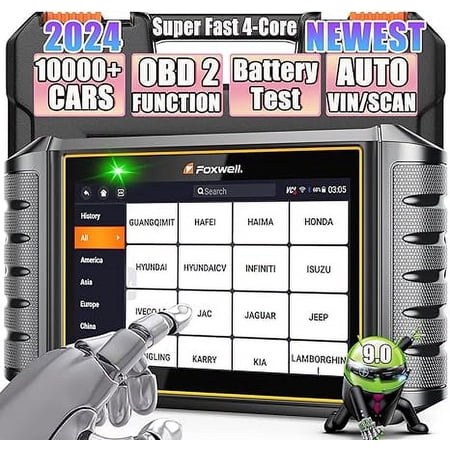 Foxwell NT706 OBDII Scanner Car Code Reader Scan Engine Airbag ABS Transmission Four System Scan Tool Turn off Warning Light Full OBD2 Functions Automotive Diagnostic Tool Auto Analyzer Car Scanner