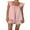 Pink, variant on Women Summer 2 Piece Pajamas Sets Ruffled Sleeveless Cami Crop Top Tank Shorts Sets Loungewear Sleepwear 2 Piece PJs