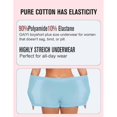 thumbnail image 4 of Plus Size XL-6XL BoyShorts Underwear for Women High Waisted Panties Stretch Boxer Boxer Briefs 4 Pack 2Black+2Blue 2XL, 4 of 7