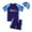 Blue, variant on YunPes Children's Swimming Swimsuit Summer Swimsuit Short Sleeved Split Swimsuit Swimming Cap Three Piece Set Boy Swim Suit Size 14