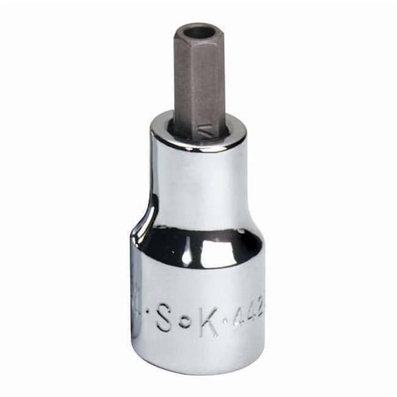 3/8 in Drive Tamper Resistant Hex Socket Bit SAE 1/4 in Tip, 2 3/4 in L