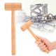 thumbnail image 5 of Martillo de joyería, 2 piezas/juego de martillo de madera para procesamiento de bricolaje, herramienta de procesamiento de metal, respuesta rápida, 5 of 8