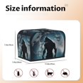 thumbnail image 5 of Kdxio Moon Wolf Warrior Print Toaster Cover Bread Machine Cover Fits for Most Standard 2 Slice Toasters,Keep Toaster Free From Dust And Fingerprint Oven Dustproof Cover, 5 of 7