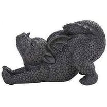Pacific Giftware PT Garden Dragon Stretch Out Dragon Garden Display Decorative Accent Sculpture Stone Finish 10 Inch Tall