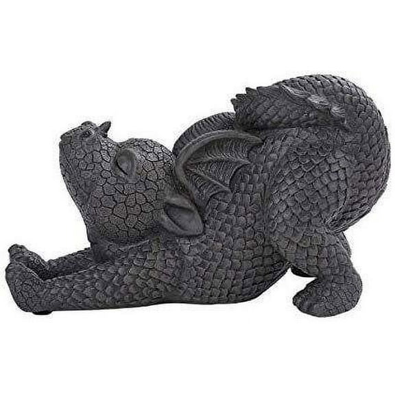 Pacific Giftware PT Garden Dragon Stretch Out Dragon Garden Display Decorative Accent Sculpture Stone Finish 10 Inch Tall