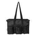 thumbnail image 3 of Solid Color Zipper Top Organizing Game Day Tote Diaper Bag Weekender Tailgate Can Be Personalized Blank - Black, 3 of 5