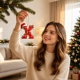 thumbnail image 4 of AZXY Christmas Letter Ornament, Acrylic Hanging Pendant Xmas Alphabet for Christmas Initial Ornament, Christmas Tree Decoration Hanging Pendant Xmas Gifts for Family (X), 4 of 7