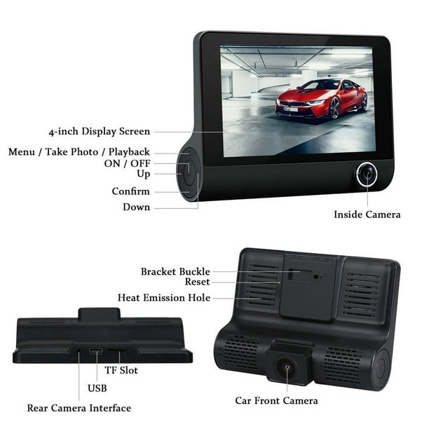 Numérique portable écran lcd voiture auto tableau de bord 3 bouton