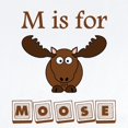 thumbnail image 2 of CafePress - M Is For Moose Body Suit - Baby Light Bodysuit, Size Newborn - 24 Months, 2 of 4