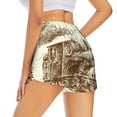 thumbnail image 2 of Uemuo Train Pattern Women's Athletic Shorts High Waisted Running Shorts with Liner Pockets Gym Elastic Workout Shorts-Small, 2 of 9