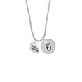 thumbnail image 2 of Delight Jewelry Silvertone Small Lord Guide Me Heart Silvertone Script Initial Disc - O - Charm Necklace, 20"+3", 2 of 4