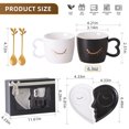 thumbnail image 4 of DELARLOCHEF Smile pattern mug, Black and white, Mr and Mrs Gift, 4 of 11
