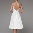thumbnail image 2 of LEEy-world Plus Size Dress for Women Women's One Shoulder Ruffled Split Evening Gown Long formal Dress White,L, 2 of 5