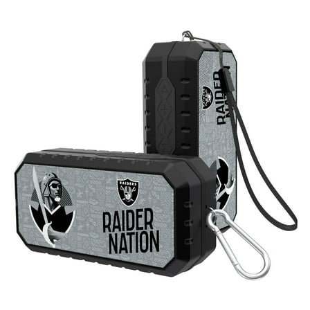 Keyscaper Black Las Vegas Raiders Water Resistant Bluetooth Speaker