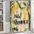thumbnail image 3 of Shower Curtains for Bathroom-36"x72",Summer Vintage Lemon Leaf Bee Waterproof Bath Curtain Grommet Shower Curtain Set with Hooks,Rustic Pastoral Fruit Theme Washable Bath Accessories, 3 of 7