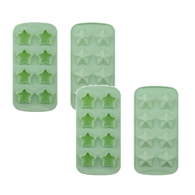 Oleegame 2PC Baby Popsicle Molds Easy Release Silicone & Flexible 8 Ice Cube Trays With For Cocktail Freezer Stackable Ice Trays With Covers