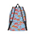 thumbnail image 2 of Naloa Flamingo Canvas Backpack for Men Women Rucksack Casual Travel Daypack College Tote Satchel Bookbag for Teens-Small, 2 of 7