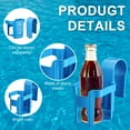 thumbnail image 2 of UttpKLBx Above Ground Pool Accessories 3pc for Refreshing Drinks - Above Ground Pool Cup Fits Most Pools - No Spills With Sturdy Pool Drink Accessories Summer Essentials (Blue), 2 of 8