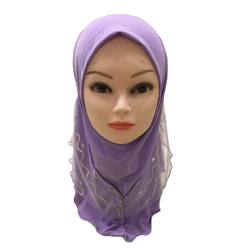 Fashion 1 PCS Lace Big Flower Muslim Caps Style Hijab Islamic Hat Scarf 