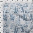 thumbnail image 3 of oneOone Georgette Viscose Light Blue Fabric Nautical Prints Fabric For Sewing Printed Craft Fabric By The Yard 42 Inch Wide, 3 of 4