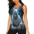 thumbnail image 2 of Uemuo Forest Meditating Goat Pattern Workout Tank Tops for Women Breathable Moisture-wicking tank top Sleeveless Running Loose Fit Yoga Tops Active Shirts Sports Gym Exercise, 2 of 9