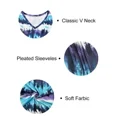 thumbnail image 4 of Tops for Women Trendy Summer Sleeveless T Shirts Basic V Neck Floral Print Tank Tops M, 4 of 6