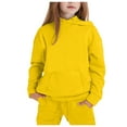 thumbnail image 3 of Girls Winter Outfits Size 10 Girls Boys 2 Piece Tracksuit Athletic Sweatsuits Sets Hooded Sweatshirt and Jogger Sweatpants Clothing Sets for Kids, 3 of 4