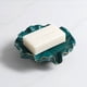 thumbnail image 1 of Jabonera de cerámica, forma de hoja de loto nórdico, jabonera con adornos dorados, jabonera de cerámica para hotel, hogar, baño, cocina, fregadero, jabonera superior, verde, 1 of 5