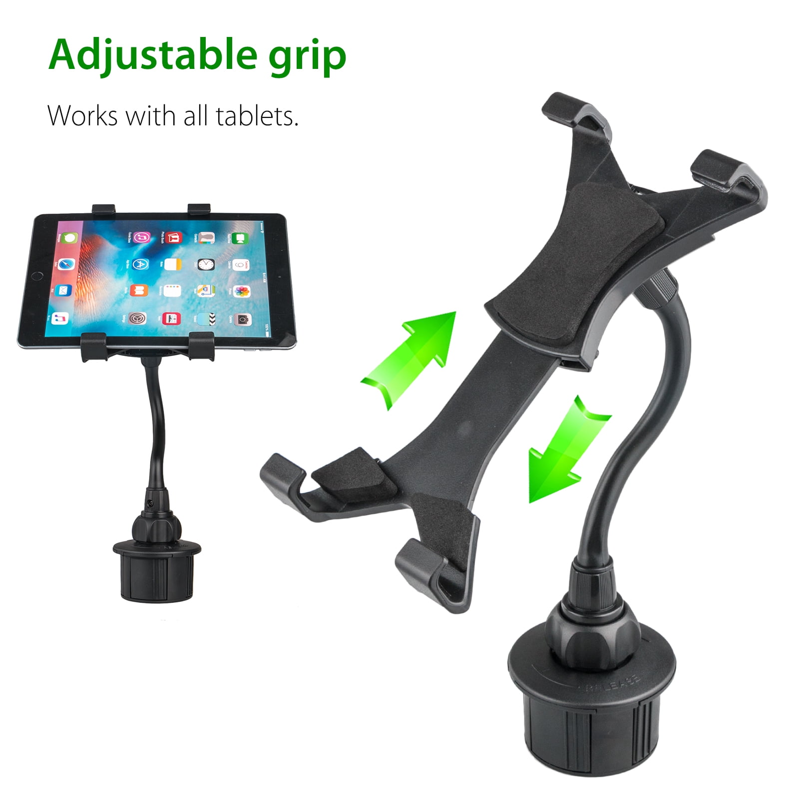 Adjustable Car Cup Holder Mount for Apple iPad Mini Samsung Galaxy 7/"-10/" Tablet