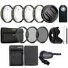 58mm Lens Accessory Kit Bundle with Replacement LP-E8 Battery for Canon EOS Rebel T2i, T3i or T4i