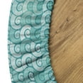 thumbnail image 5 of Ambesonne Ocean Fitted Round Tablecloth, Swirled Spiral Sea Waves, 56"- 60" Diameter, Aqua, 5 of 5