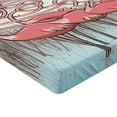 thumbnail image 2 of Ambesonne Fun Fitted Sheet, Flamingos Maze Game Joy, Twin Size, Violet Blue Pale Blue, 2 of 3