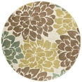 thumbnail image 3 of Deco Transitional 5' Round Ivory and Seafoam Polypropylene Indoor Area Rug, 3 of 6