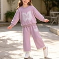 thumbnail image 5 of LvhaoGJOB Little Kids Girls Sweatshirt and Pants Outfit Set - Multi-Pocket, Fleece Lined, 5 of 8