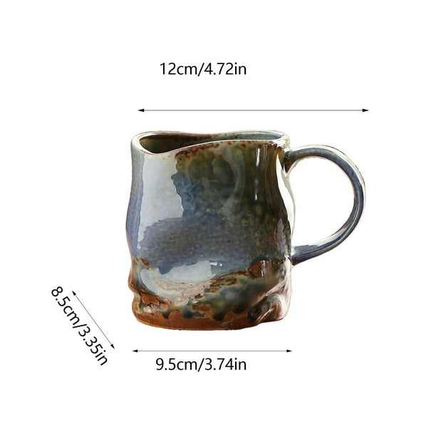 Handmade Ceramic Coffee Mugs, Hand-painting Pottery Mug with Handle, 10oz,  Unique Uneven Surface Tea cups, Dishwasher and Microwave Safe - Walmart  Business Supplies