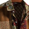 thumbnail image 5 of Outdoor Top for Men Fashion Button Down Printed Short Sleeve Lapel Beach Vacation Clothes for Men,Yellow,L, 5 of 7