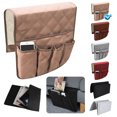thumbnail image 1 of Sofa Couch Armrest Remote Control Storgae Organizer, Non-Slip Arm Chair Recliner Caddy Pocket, 5 Pockets, Space Saver for Magazine, Books, TV Remote, Cell Phone, iPad-Brown/Gray/Beige/Red, 1 of 5