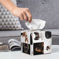 thumbnail image 6 of Xecao dogs pets collage Print Box Cover Holder, Square by Xecao - Leather Decorative Organizer for Tabletop, Bathroom, Car, Office, 6 of 7