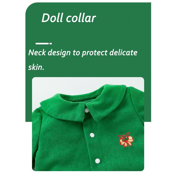 Vedolay Boy's 2023 Bodysuits Boys Fall Rompers Off Shoulder Floral Print Casual Long Jumpsuits,Green 12-18 Months