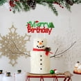 thumbnail image 4 of Merry Birthday Banner Red Green Glittery Christmas Birthday Banner for Christmas Birthday Party Decor Xmas Birthday Supplies, 4 of 5