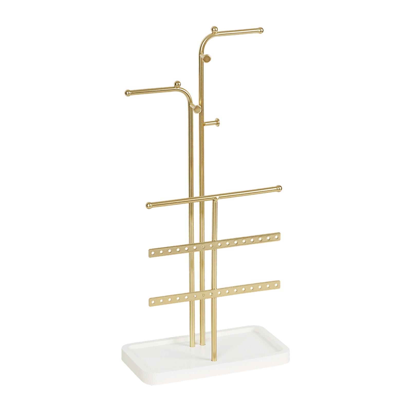 Milageto Jewelry Tree Stand Necklace Hanger Decorative Storage Tier Necklace Bracelet Organizer Showcase for Hair Accessories Bracelet