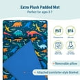 thumbnail image 4 of Wildkin Original Nap Mat for Toddler Boys and Girls, Ideal for Daycare and Preschool, Hypoallergenic, Phthalate and BPA Free, Roll-up Design (Jurassic Dinosaurs Blue), 4 of 9