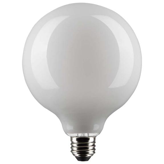 Satco 8w G40 Globe Filament LED 3000K Medium Base White Dimmable - 100w equiv