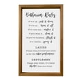 thumbnail image 2 of Retro Style Bathroom Sign Rustic Sturdy Wall Decor Bathroom Wall Art Easy to Install 11.8*5.9*1.8 In, 2 of 6
