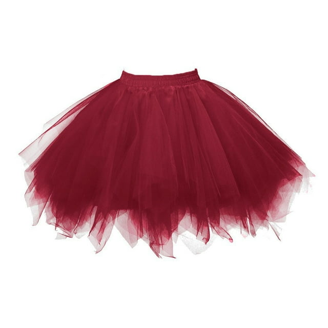 GPOECD Jupe Tutu pour Femmes Plissée Courte Jupe de Danse pour Adultes Jupe Colorée à Étages pour Femmes B, Taille Unique